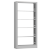 昭簡鋼製本棚学校図書館閲覧室棚にある単二面資料棚書斎家具家庭用書棚一式片面五階（白）