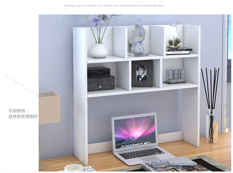 起鳳テーブルの上に棚を置く小本棚簡易多層学生多機能コンピュータ整理収納棚簡易小書棚コンピュータディスプレイ収納棚白楓色60<em>60</em>20【写真